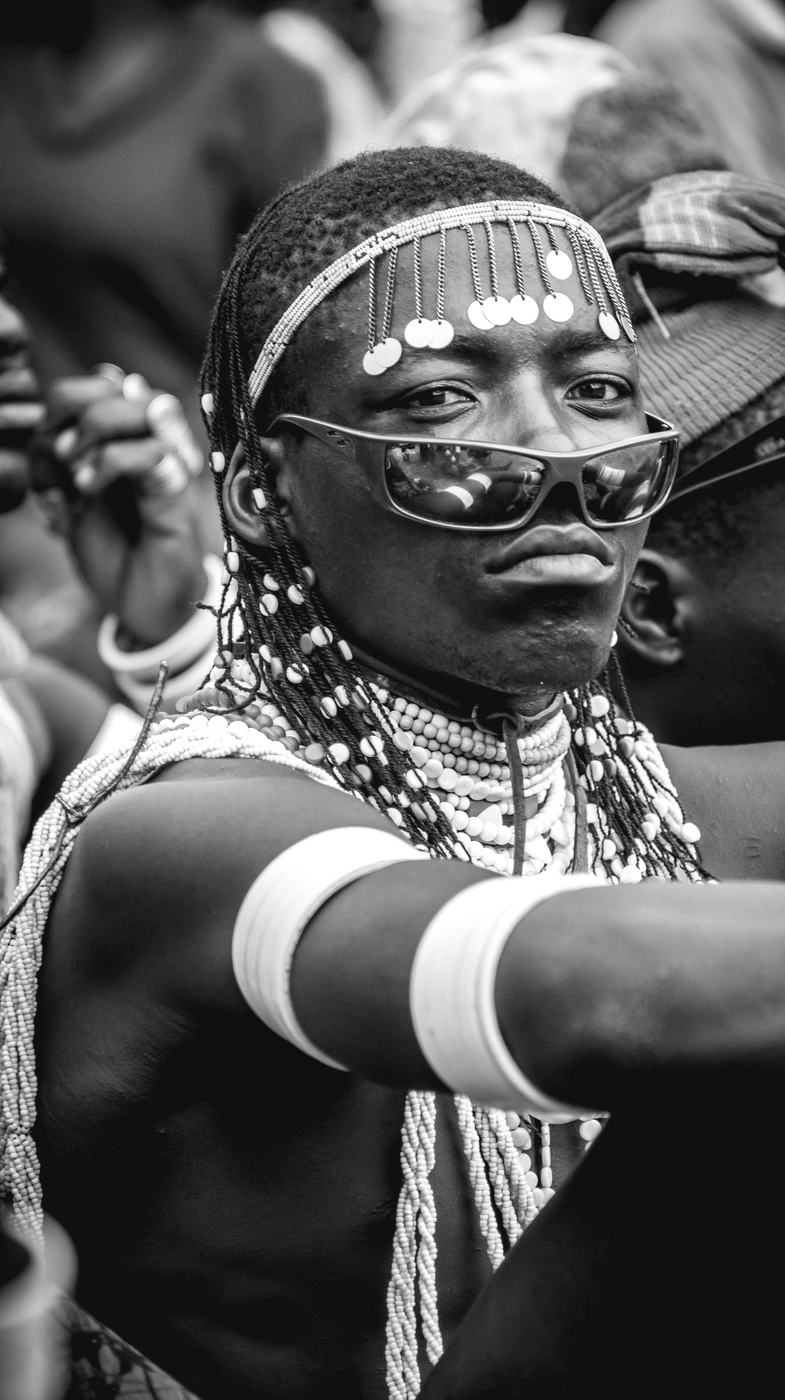 A Sukuma traditional dancer from the Budimhi dance group